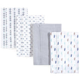 Luvable Friends 4 Pack Baby Cotton Flannel Burp Cloths