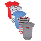 Luvable Friends Luvable Friends 5 Pack Baby Boy Cotton Bodysuits