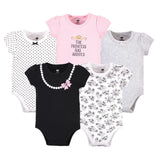 Luvable Friends 5 Pack Baby Girls Cotton Bodysuits