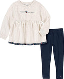 Tommy Hilfiger Girls Logo Fleece Pullover Tunic Legging Set