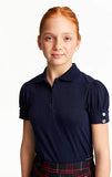 French Toast Girls 2-16 Rhinestone Puff Sleeve Polo Shirt